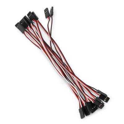 angwang 10pcs 15cm Servo Lead Extension Male to Male Wire Cable for RC Futaba Quadcopter 150MM