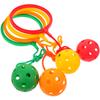 Kisangel Skip Ball Ankle Toy for Kids Ages 4-8 Lightweight Jumping Ring Ball for Outdoor Fitness and Coordination Exercise 4 Pcs Set view 3