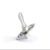 Large Spinning Top with stand made of 925 Sterling Silver Hanukkah Dreidel Hallow design Canukkah Judaica gift view 3