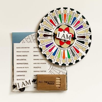 Black Lives Matter Art Kit for Adults and Children - I AM Positivity Spinner - Start your day in an Empowered way!