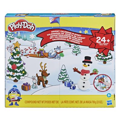 Play-Doh Advent Calendar Toy for Kids 3 Years and Up with Over 24 Surprise Accessories, Playmats, and 24 Cans, Assorted Colors, Non-Toxic