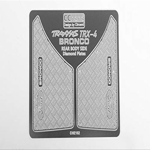 Rear Quarter Diamond Plates Compatible with Traxxas TRX-4 '79 Bronco Ranger XLT