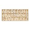 Alphabet Letters Tray, 3 Unfinished Wood Trays, Each with 104 Wooden ABC Letters, by Woodpeckers view 1