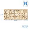 Alphabet Letters Tray, 3 Unfinished Wood Trays, Each with 104 Wooden ABC Letters, by Woodpeckers view 2