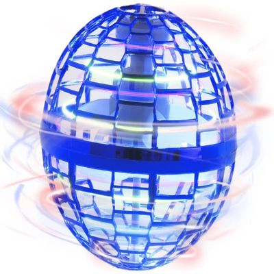 Hoofun Flying Orb Ball Toy, 2025 Magic Hover Ball Boomerang, 360 Rotating Cosmic Globe Flying Spinner, Hand Controlled Mini Drone with Led Lights, Cool Toys Gift for Boys & Girls Age 6-12, Blue