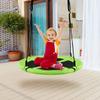 40 Flying Saucer Tree Swing Children Play Set Adjustable Ropes Playroom Green view 4