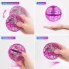 Hoofun Flying Orb Ball Toy, 2025 Magic Hover Ball Boomerang, 360 Rotating Cosmic Globe Flying Spinner, Hand Controlled Mini Drone with Led Lights, Cool Toys Gift for Boys & Girls Age 6-12, Pink view 3