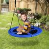 40 Flying Saucer Tree Swing Children Play Set Adjustable Ropes Playroom Blue view 3