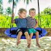 40 Flying Saucer Tree Swing Children Play Set Adjustable Ropes Playroom Blue view 4