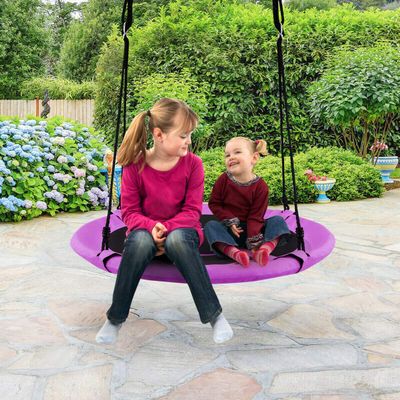 40" Flying Saucer Tree Swing Indoor Garden Playset Kids Birthday Gift Purple