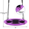 40" Flying Saucer Tree Swing Indoor Garden Playset Kids Birthday Gift Purple view 2