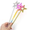 WYBG 3 Pcs Star Wands, Star Fairy Wands, Princess Star Wands for Girls, Angel Magical Wands for Birthday, Party, Halloween, Christmas, Masquerade Dress Up, Gift for Girls(Sliver, Gold, Colour) view 2