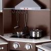 Amazon Basics Kids Corner Wooden Kitchen Toy Playset with Stove, Oven, Sink, Fridge and Accessories, for Toddlers, Preschoolers, Children Age 3+ Years, Espresso/Gray, 39.37"L x 28.35"W x 35.04"H view 3