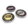 TOPTIE 3PCS Poker Chips, Small Blind Big Blind and Dealer Metal Buttons for Craps Texas Poker Table-Small Blind & Big Blind & Dealer view 2