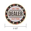 TOPTIE 3PCS Poker Chips, Small Blind Big Blind and Dealer Metal Buttons for Craps Texas Poker Table-Small Blind & Big Blind & Dealer view 3