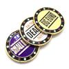 TOPTIE 3PCS Poker Chips, Small Blind Big Blind and Dealer Metal Buttons for Craps Texas Poker Table-Small Blind & Big Blind & Dealer view 4