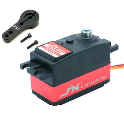 JX Servo PDI-4409MG PDI-4409MG 9KG Servo Motor Short Servo Digital Standard Servo for 1/8 1/10 RC Car 3racing 3R D4 CS,Low Profile Metal Gear (with Black Metal Arm)