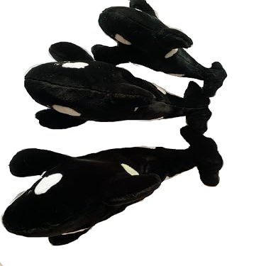 Aunt Sandy's Sewing Weighted Stuffed Animals, Orca Whale Shamu with 3-5 lbs, Washable Plush Buddy