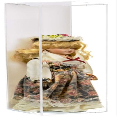 Better Display Cases Clear Acrylic Figure Display Case for Figurine Miniature Doll Bobblehead , Doll Stands (Vertical or Horizontal) Display Box for Figures,DIM:6" L x 6" W x 24" H. (D05, A086)