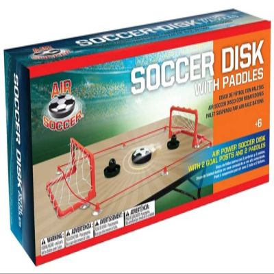 Air Soccer Hover Ball Set, Kids Toys Cushioned Bumper Soccer Ball Table Top Action Game, Includes 2 Paddles & 2 Goal Posts