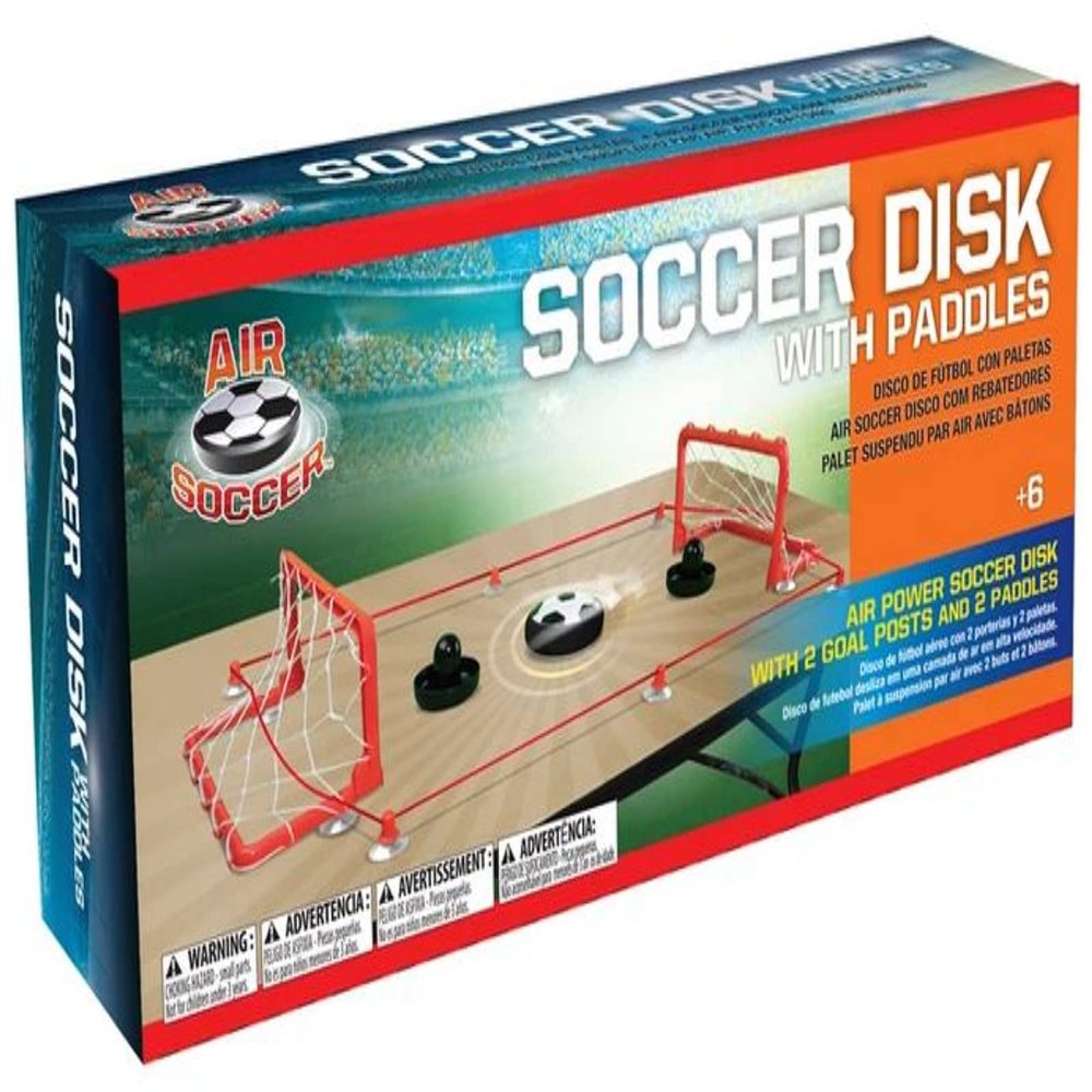Air Soccer Hover Ball Set, Kids Toys Cushioned Bumper Soccer Ball Table Top Action Game, Includes 2 Paddles & 2 Goal Posts