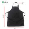 multifuns 2 Sets Black & White Kids Aprons and Chef Hat Set for Girls Boys Baking Cooking Painting 5-12 Ages view 4