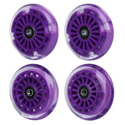 Wiggle Car Polyurethane Replacement Wheels Set Upgrade for Ride-on Toys (Purple)
