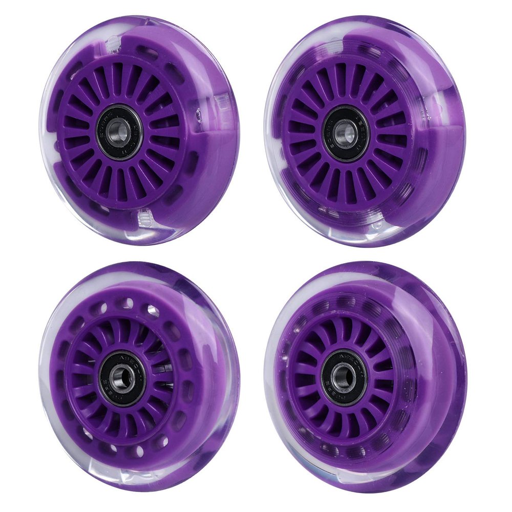 Wiggle Car Polyurethane Replacement Wheels Set Upgrade for Ride-on Toys (Purple)
