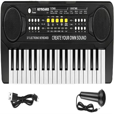 Kid Keyboard Piano - 37 Keys Piano Toys for Kids Beginners Electronic Pianos with Microphone Educational Musical Toy for 3 4 5 6 7 8 Year Old Boys Girls Gift