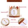 WAHAWU Baby Crown for 1st Birthday - First Birthday Party Decoration, Glitter Crown (Brown) view 2