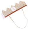 WAHAWU Baby Crown for 1st Birthday - First Birthday Party Decoration, Glitter Crown (Brown) view 3