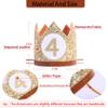 WAHAWU Baby Crown for 4st Birthday - Fourth Birthday Party Decoration, Glitter Crown Hat view 2