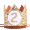 WAHAWU Baby Crown for 2st Birthday - Second Birthday Party Decoration, Glitter Crown Hat view 1