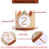 WAHAWU Baby Crown for 2st Birthday - Second Birthday Party Decoration, Glitter Crown Hat view 2