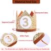 WAHAWU Baby Crown for 3st Birthday - Third Birthday Party Decoration, Glitter Crown Hat view 2