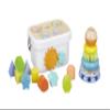 Amazon Basics Wooden Shape Sorter and Rainbow Stacker Classic Baby Toy Set-Sorting Play For Infants Age 12M+, Medium, Multicolor view 1