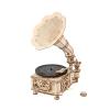 RoWood 3D Wooden Puzzle Music Record Player, Classical Mechanical Model Kit to Build, Best Gift for Adults - Gramophone view 1