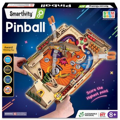 Smartivity DIY Pinball Machine for Kids 8-14 Years Old | Global Award Winning Arcade Game | Build Your Own Pinball I Birthday Gift for Smart Kids | STEM Toy for Boys & Girls