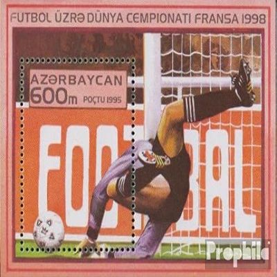 Aserbaidschan block17 (Complete.Issue.) unmounted Mint/Never hinged ** MNH 1995 Football-WM 1998 (Stamps for Collectors) Soccer
