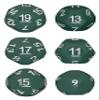 Impact! Miniatures - Green - Set of 6 Unusual Odd Sided dice - D9, D11, D13, D15, D17 & D19 - Cursed Dice view 1
