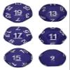Impact! Miniatures - Purple - Set of 6 Unusual Odd Sided dice - D9, D11, D13, D15, D17 & D19 - Cursed Dice view 1