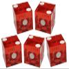 Cyber-Deals Craps Kit Sets with Dice Stick & Acrylic Dice Boat, Featuring Authentic Las Vegas Casino Table-Played Dice (Texas Station (Red Polished)) view 2