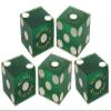 Cyber-Deals Craps Kit Sets with Dice Stick & Acrylic Dice Boat, Featuring Authentic Las Vegas Casino Table-Played Dice (Sunset Station (Green Frosted)) view 2
