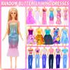 150 Pcs Doll Clothes and Accessories Playset with Dolls for Girls, Princess Gowns, Fashion Dresses, Swimsuits, Tops, Pants, Shoes, Bags Jewelrys in Closet for Doll Dress Up Fit for 11.5" Dolls view 4