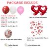 Valentines Red White Pink Balloons Garland, 100pcs 18" 12" 5" Latex Balloons Red Heart Shape Foil Balloon Red Heart Hanging for Galentines Womens Birthday Engagement Party Decorations view 3