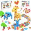 PicassoTiles 108pcs 1 Magnetic Puzzle Cubes Magnet Toys Preschool Construction Building Block Set Sensory Toy Early Education STEM Learning Come with Ideabook for Children Age 3+ Boy Girl PMC108 view 1