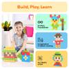 PicassoTiles 108pcs 1 Magnetic Puzzle Cubes Magnet Toys Preschool Construction Building Block Set Sensory Toy Early Education STEM Learning Come with Ideabook for Children Age 3+ Boy Girl PMC108 view 4