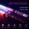 CVCBSER Dueling Lightsaber, 15 Colors Changeable with 12 Mode Sound Effect Premium Metal Handle Sturdy Blade Light Saber (RGB-X-Black) view 3