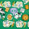 Animal Safari Adventure Round Paper Dessert Plates - 7" (Pack of 8) - Eco-Friendly Paper, Ideal for Kids' Birthdays & Jungle-Themed Parties view 2
