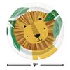 Animal Safari Adventure Round Paper Dessert Plates - 7" (Pack of 8) - Eco-Friendly Paper, Ideal for Kids' Birthdays & Jungle-Themed Parties view 4